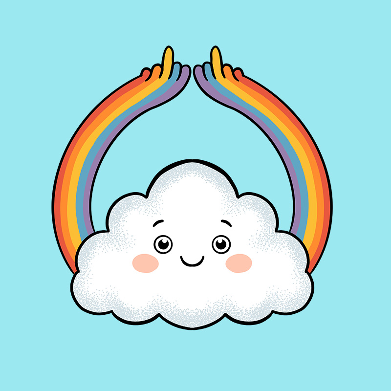 Design Middle finger rainbow by coffeeman — free download